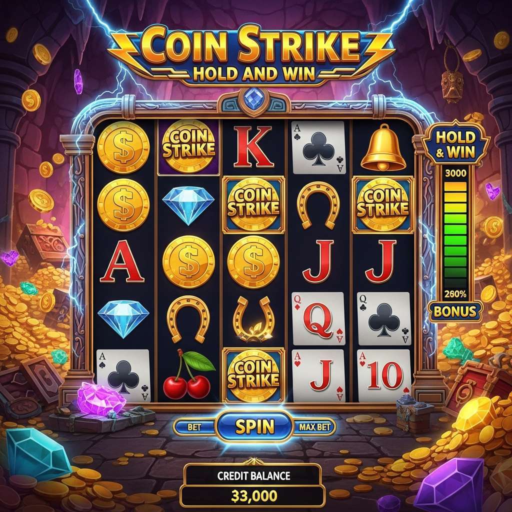 Coin Strike: Hold and Win Gracze i krupierzy przy stole do gier karcianych w kasynie